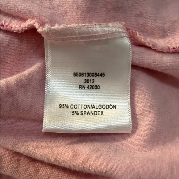 Basic Editions Pink Floral Patterned Short Sleeve Top Shirt size 3X - Picture 6 of 6